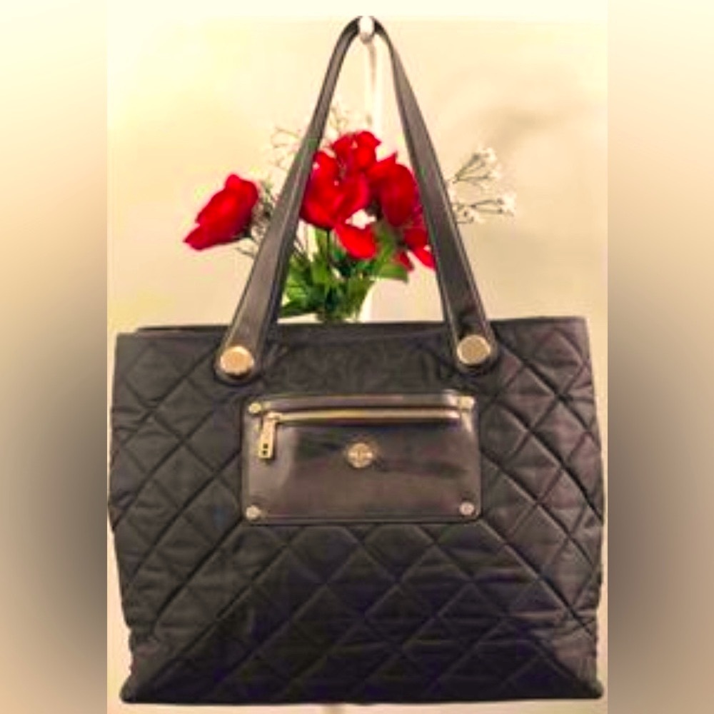 KNOMO London Baywater Collection Valletta Brown Quilts Lptp work bag